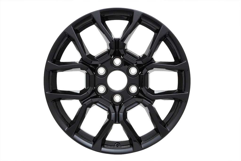 Rin de aluminio color negro para camioneta Chevrolet Colorado 2024 aumenta la apariencia imponente de tu todoterreno 4x4.